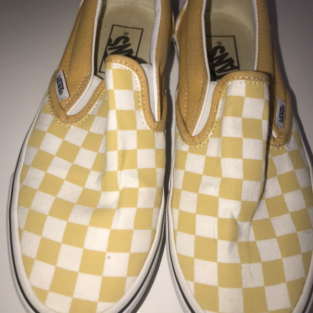 Yellow checkered vans